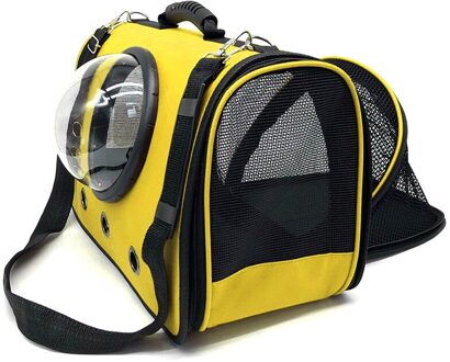 Huisdier Ruimte Capsule Zak Draagbare Verdikte Hond/Kat Zakken Huisdier Carrier Vouwen Ventilatie Schoudertas Voor Kleine Katten Puppy kooi geel