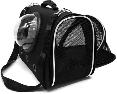 Huisdier Ruimte Capsule Zak Draagbare Verdikte Hond/Kat Zakken Huisdier Carrier Vouwen Ventilatie Schoudertas Voor Kleine Katten Puppy kooi zwart