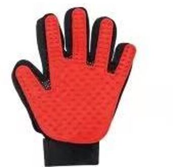 Huisdier Schoonmaken En Ontharing Rubber Borstels Pet Grooming Massage Handschoenen Voor Katten En Honden Baden Levert Rood