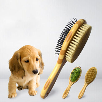 Huisdier Schoonmaken Kam Borstels Kam Pet Katten Honden Haar Grooming dubbelzijdig Zachte Haren Kammen
