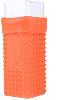 Huisdier Siliconen Borstel Kat Haar Grooming Hond Ontharing Kam Efficiënte En Handige Kat Cleaning Helper oranje