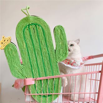 Huisdier Speelgoed Kat Scratch Pad Kat Cactus Gegolfd Pad Krassen Rest Gegolfd Papier Pad Katten Slijpen Nail Schraper Beschermen