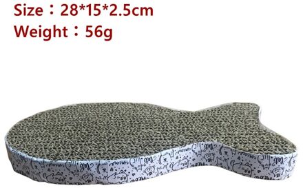 Huisdier Speelgoed Kat Scratch Pad Kat Gegolfd Pad Krassen Berichten Kitten Gegolfd Papier Pad Katten Slijpen Nail Schraper Mat vis vorm