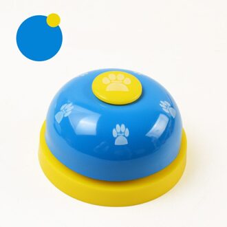 Huisdier Speelgoed Training Genoemd Diner Kleine Bel Footprint Ring Hond Speelgoed Voor Teddy Puppy Pet Call Hond Repeller Kat Hond accessoires blauw
