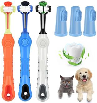 Huisdier Tandpasta Puppy Tandpasta Tandenborstel Set Medium Grote Hond Orale Schoonmaakproducten Drie Stuk Kat En Hond Set