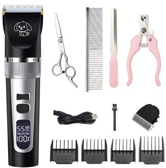 Huisdier Tondeuse Pet Clipper Elektrische Scheerapparaat Oplaadbare Hond Kat Geluidsarme Tondeuse Grooming Scheerapparaat Cut Machine set B906