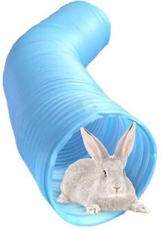 Huisdier Tunnel Creatieve Mode Plastic Hamster Tunnel Huisdier Spelen Speelgoed Voor Kleine Huisdieren 2 Kleuren Kan Kiezen Dierbenodigdheden blauw-S