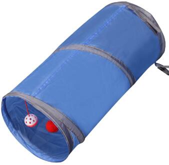 Huisdier Tunnel Opvouwbare Kitten Speelgoed Met Bal Voor Honden Kat Training azuur blauw