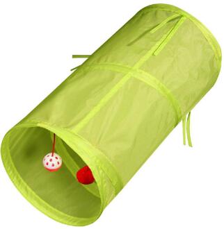 Huisdier Tunnel Opvouwbare Kitten Speelgoed Met Bal Voor Honden Kat Training fluorescerende groen
