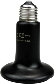 Huisdier Verwarming Gloeilamp Infrarood Zwart Keramische Emitter Warmte Lamp Voor Reptiel Dieren Heater Broedmachine Keramische Heate 150W