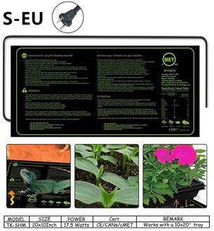 Huisdier Verwarming Pad Reptiel PVC Duurzaam Warmte Pad Waterdichte Opvouwbare Verwarming Warm Mat Voor Kleine Dieren Zaad Warmte mat L / UK