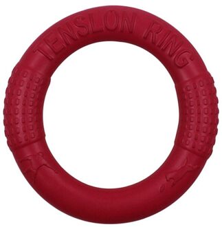 Huisdier Vliegende Schijven Eva Hond Training Ring Puller Slip Bite Drijvende Speelgoed Puppy Outdoor Interactief Spel Spelen Producten Supply C rood