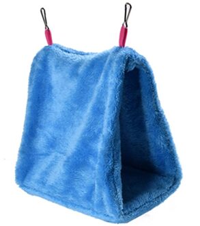 Huisdier Vogel Papegaai Parkiet Budgie Warm Hangmat Kooi Zachte Hut Tent Bed Opknoping Cave blauw 17X11X13CM
