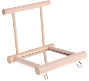 Huisdier Vogel Spiegel Houten Speeltoestel Speelgoed Met Baars Voor Parrot Parkieten Parkiet Valkparkiet Conure Van Finch Lovebird