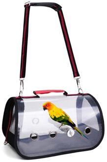 Huisdier Vogelkooi Zak Outdoor Huisdier Vogel Reizen Kooi Kat En Hond Transparante Uitje Zak Vogel Reizen Rest Pack rood