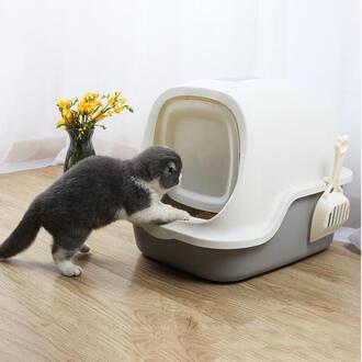 Huisdier Wc Ondersteek Anti Splash Katten Kattenbak Kat Hond Lade Met Scoop Kitten Hond Schoon Toilette Thuis Plastic Zand doos Levert 01