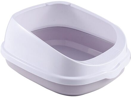 Huisdier Wc Ondersteek Anti Splash Katten Kattenbak Lade Met Scoop Kitten Hond Schoon Toilette Thuis Plastic Zand Doos kat Levert Grijs / 40x33.5x17cm