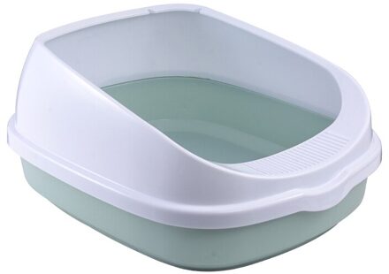 Huisdier Wc Ondersteek Anti Splash Katten Kattenbak Lade Met Scoop Kitten Hond Schoon Toilette Thuis Plastic Zand Doos kat Levert groen / 40x33.5x17cm