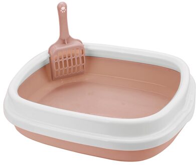 Huisdier Wc Ondersteek Uitwerpselen Training Zand Kattenbak 1 Set Anti-Splash Hond Wc Kat Hond Lade Met Scoop kattenbak Roze