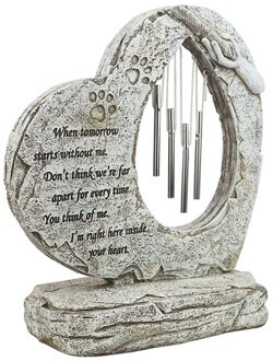 Huisdier Wind Chime Huisdier Grafsteen Hond Pootafdruk Tekst Hond Poot Geheugen Steen Tuin Huisdier Gedenkteken Steen