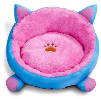 Huisdier Zacht Bed Warm Huis Grote Mooie Hond Bed Kat Kussen Mat Sofa Voor Grote Honden Puppy Teddy Sofa Wasbare huisdier Bed blauw / Diameter 48CM