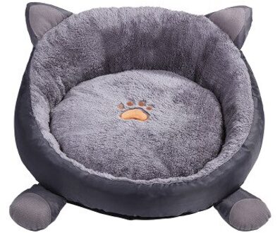 Huisdier Zacht Bed Warm Huis Grote Mooie Hond Bed Kat Kussen Mat Sofa Voor Grote Honden Puppy Teddy Sofa Wasbare huisdier Bed grijs / Diameter 48CM