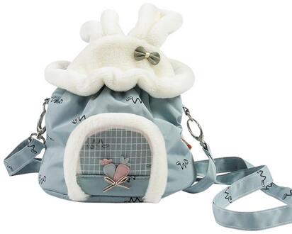 Huisdier Zak Kleine Huisdier Draagtas Draagbare Hamster Uitje Reizen Carrier Bag Enkele Schouder Kinderen Rugzak blauw