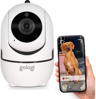 huisdiercamera - Hondencamera -Beveiligingscamera - Security camera - Voor alle huisdieren - Met wifi Wit