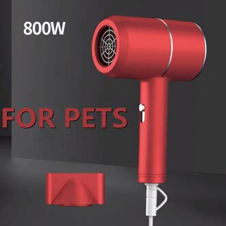 Huisdieren Hond Kat Professionele Föhn Beauty Tools Levert Föhn Krachtige Solderen Blower Elektrische Haardroger rood 800w
