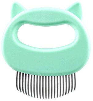 Huisdieren Kat Hond Massage Kam Ontharing Open Knoop Borstel Huisdier Shell Naald Kam Schoon Massage Haar Remover Borstel Huisdier leverancier groen