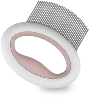 Huisdieren Kat Hond Massage Shell Kam Grooming Borstel Handvat Haar Ontharing Shedding Schoonmaak Tool Huisdier Producten roze