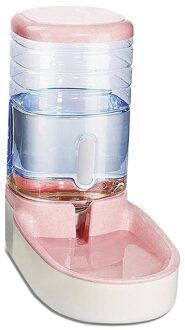 Huisdieren Katten Honden Automatische Waterer Water Dispenser 3.8 L Of Voedsel Feeder Huisdier Automatische Feeder MDJ998 drinking water roze