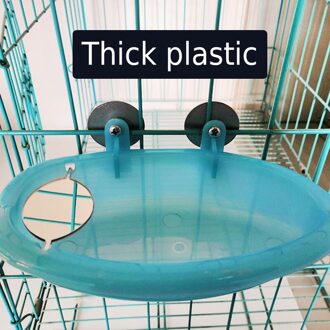 Huisdieren Kleine Vogels Speelgoed Papegaai Bad Met Spiegel Bad Douche Schoonmaken Kom met mirror