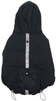 Huisdieren Winter Houden Warme Kleding Magic Jas Reflecteren Licht Zwart Katoen Gevoerde Kleding Hond Kleding Hond Vest Jas 10 S