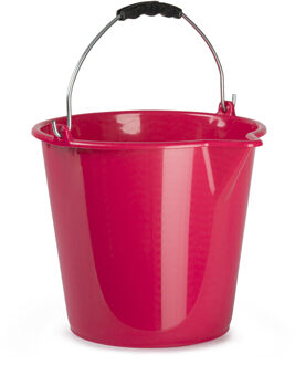 Huishoud Schoonmaak Emmer Kunststof Roze 9 Liter Inhoud 30 X 26 Cm - Emmers