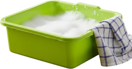 huishoud Teil - Afwasbak - kunststof - vierkant - 11 Liter - groen - 36 x 35 x 13 cm