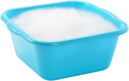 huishoud teiltje - vierkant - kunststof - 11 liter - 35 x 34 x 15 cm - Turquoise