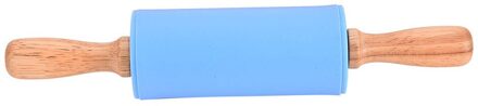 Huishoudelijke Artikelen Houten Handvat Siliconen Rollen Rolling Pin Kid Keuken Koken Bakken Tool Nuttig lucht blauw