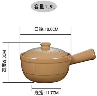 Huishoudelijke Braadpan Soep Keramische Braadpan Hoge Temperatuur Braadpan Kookpan Pot Fire Potten 1.5 litres