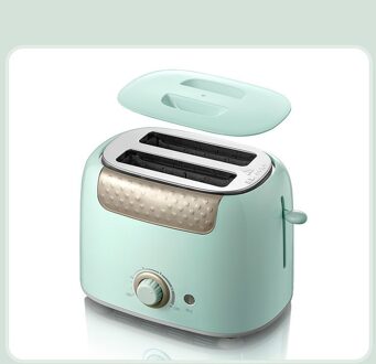 Huishoudelijke Broodrooster Met 2 Plakjes Slot Automatische Warme Multifunctionele Ontbijt Brood Bakken Machine 680W Toast Maker Eu Ons groen / Au