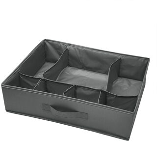 Huishoudelijke Closet Ondergoed Organizer Lade Divider Multi-Size Opvouwbaar Opbergdozen Ondergoed Closet Voor Stropdassen Sokken zwart