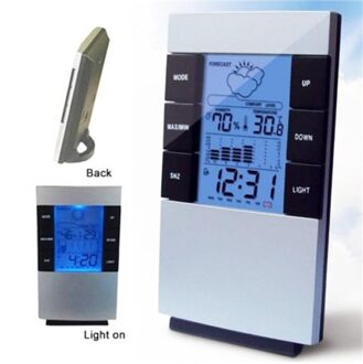 Huishoudelijke Digitale Lcd-scherm Hygrometer Thermometer Temperatuur-vochtigheidsmeter Klok Alarm