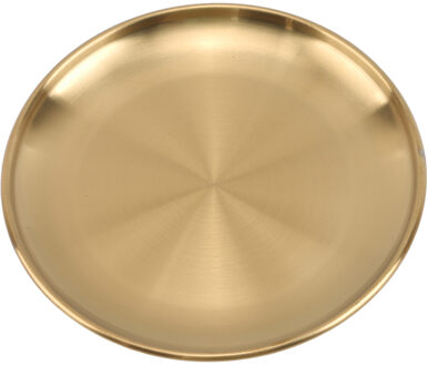 Huishoudelijke Diner Platen Goud Dessertbord Keuken Serveren Gerechten Salade Ronde Cake Lade Westerse Steak Ronde Lade 20cm