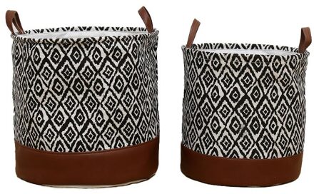 Huishoudelijke Doek Kleren Mand Kleren Mand Vouwen Speelgoed Kleding Opslag Mand Voor Vuile Kleren Wassen Mand Kleine 40x40cm / zwart Diamond