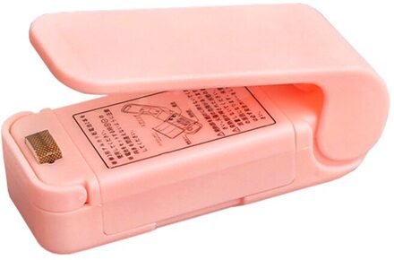 Huishoudelijke Draagbare Mini Warmte Sealer Handheld Sluitmachine Voor Voedsel Snack Keuken Accessoires Pr Roze