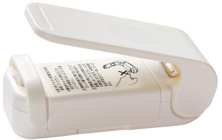 Huishoudelijke Draagbare Mini Warmte Sealer Handheld Sluitmachine Voor Voedsel Snack Keuken Accessoires Pr wit