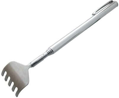 Huishoudelijke Draagbare Rvs Telescopische Verstelbare Size Pen Cliptelescopic Back Scratcher Itch Scratch Massage Gereedschap