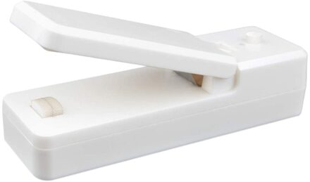 Huishoudelijke Draagbare Snack Sealer Voedsel Sluitmachine Plastic Chip Vacuüm Sealer Mini Bag Sealer Verse Zak wit