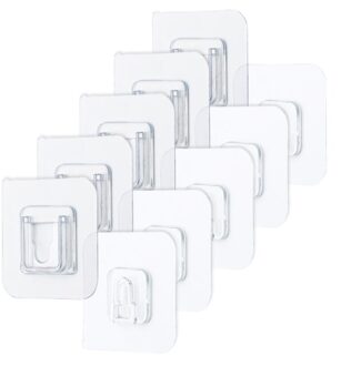 Huishoudelijke Dubbelzijdig Klevende Naadloze Muur Haken Hanger Sterke Transparante Haken Zuignap Sucker Voor Thuis Keuken Badkamer 10paar