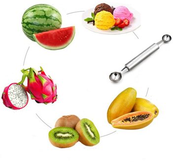 Huishoudelijke Fruit Lepel Ijs Graven Bal Lepel Baller Diy Diverse Koude Gerechten Tool Watermeloen Meloen Fruit Lepel 0507 #